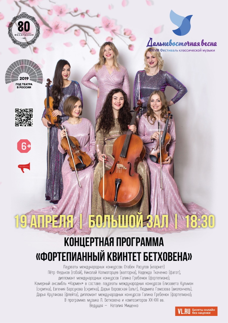 19 <br> апреля «Фортепианный Квинтет Бетховена»